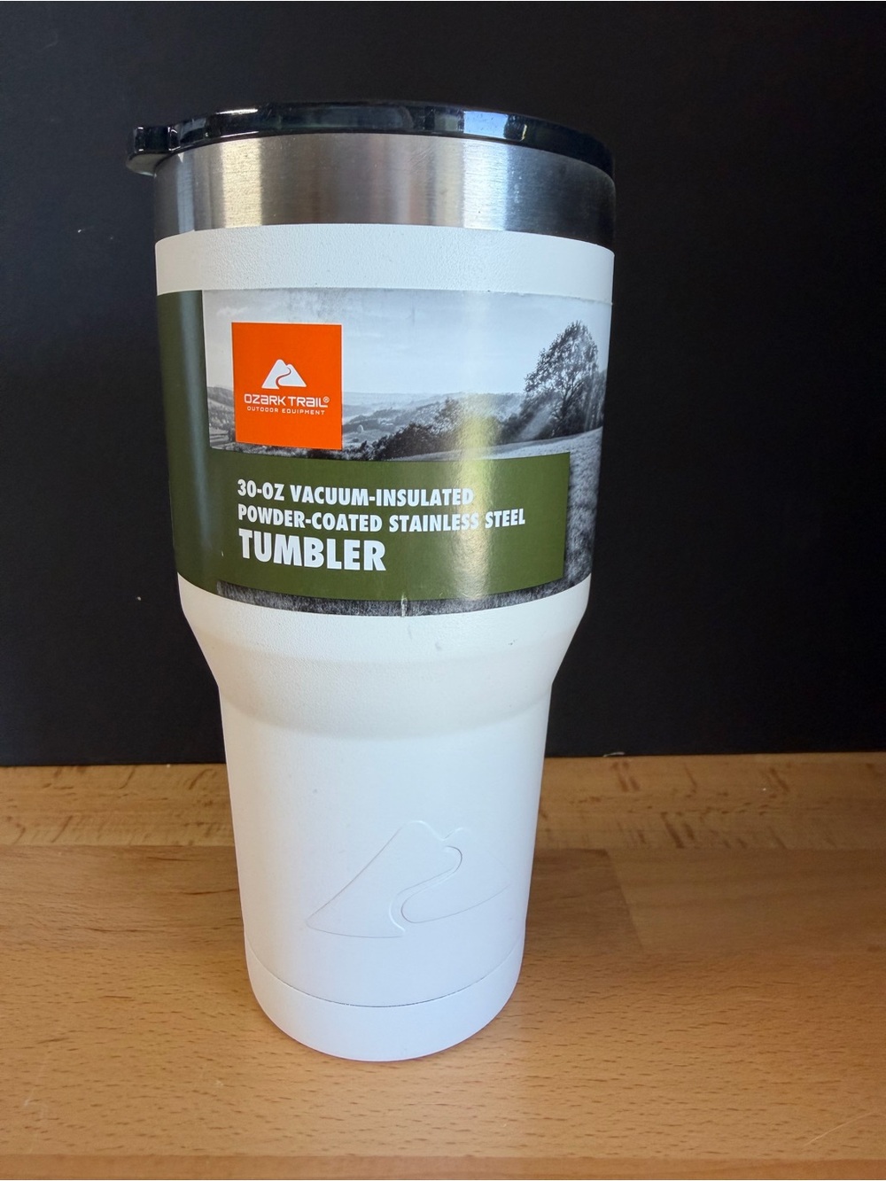 Ozark Trail White and Stainless Steel 30oz Insulated Tumbler